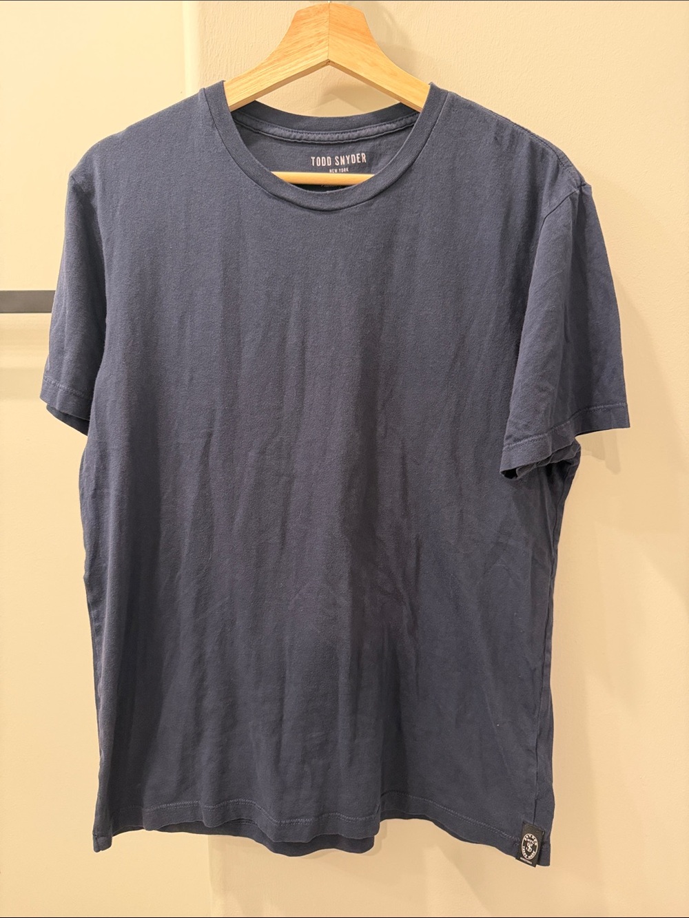 Todd Snyder Men's Navy Premium Jersey Crewneck Tee